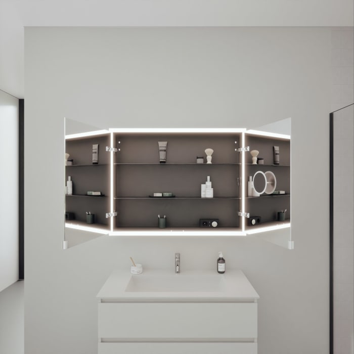 burgbad rl20 Spiegelschrank 102 cm, mit Lichtrahmen