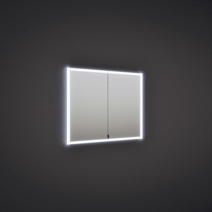 burgbad rl20 Spiegelschrank 102 cm, mit Klarglas Lichtrahmen für Wandeinbau