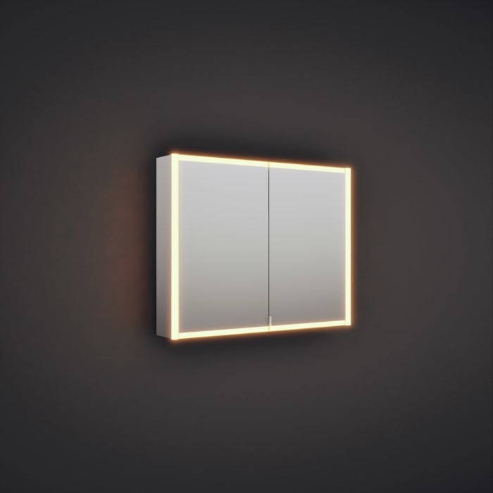 burgbad rl20 Spiegelschrank 102 cm, mit Klarglas Lichtrahmen