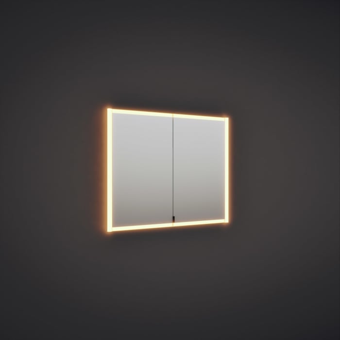 burgbad rl20 Spiegelschrank 102 cm, mit Klarglas Lichtrahmen für Wandeinbau