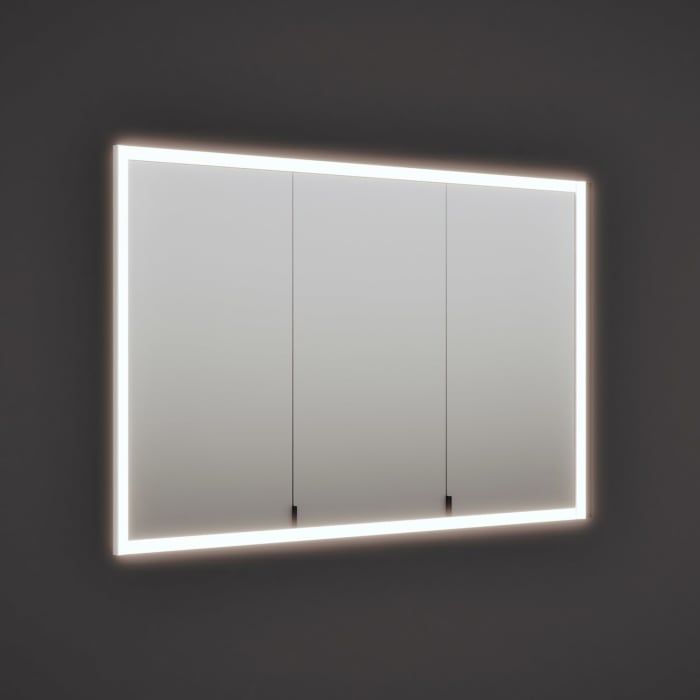 burgbad rl20 Spiegelschrank 121 cm, mit Lichtrahmen für Wandeinbau