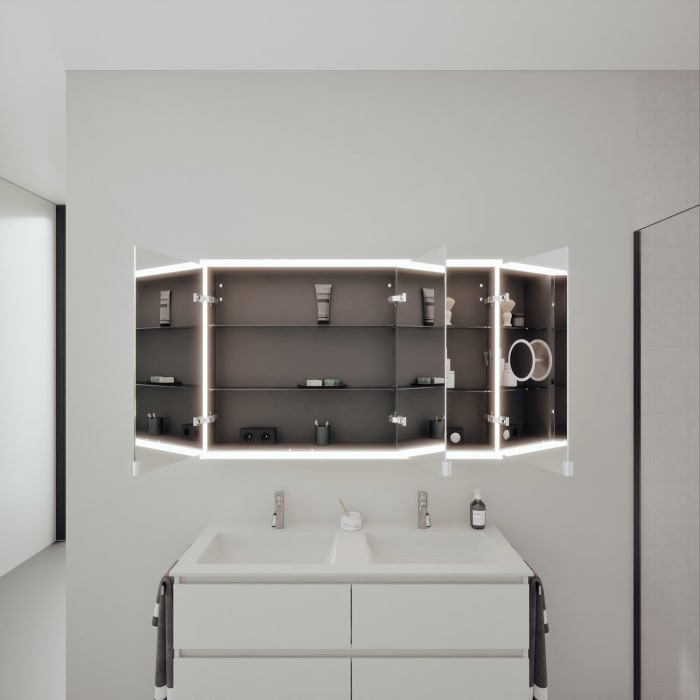 burgbad rl20 Spiegelschrank 121 cm, mit Lichtrahmen