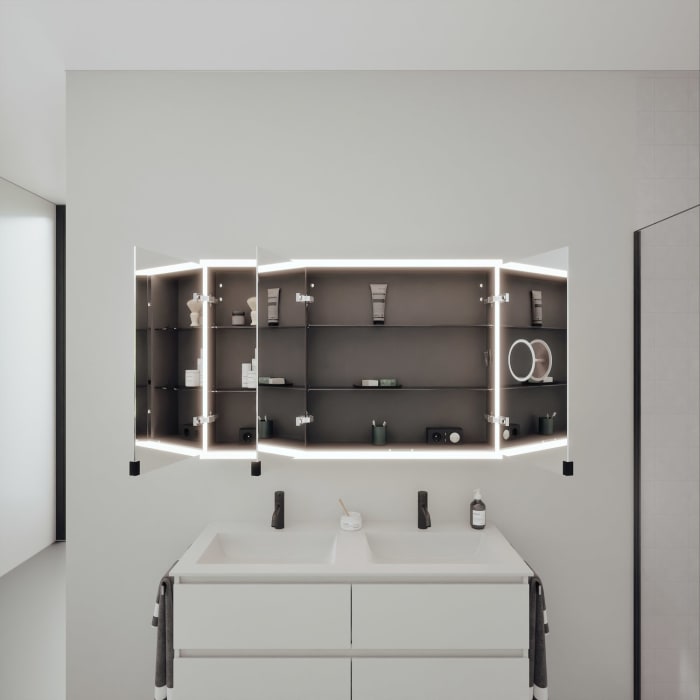 burgbad rl20 Spiegelschrank 121 cm, mit Lichtrahmen