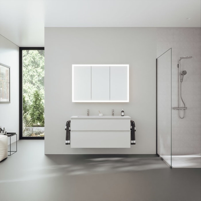 burgbad rl20 Spiegelschrank 121 cm, mit Lichtrahmen