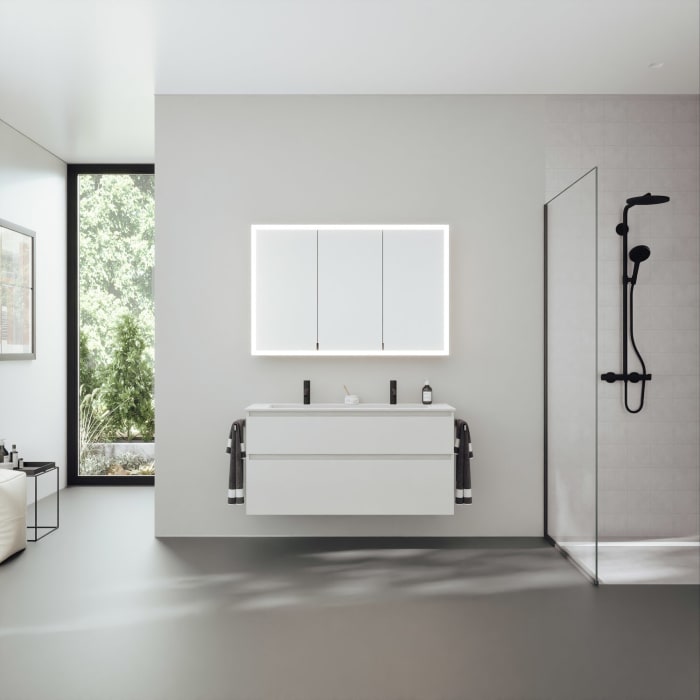 burgbad rl20 Spiegelschrank 121 cm, mit Lichtrahmen