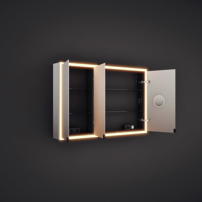burgbad rl20 Spiegelschrank 121 cm, mit Lichtrahmen