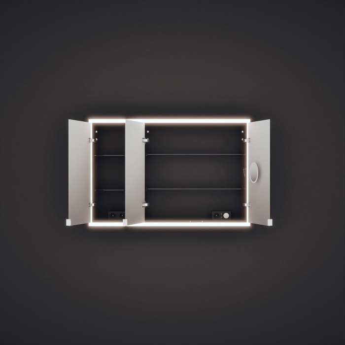 burgbad rl20 Spiegelschrank 121 cm, mit Lichtrahmen