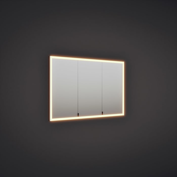 burgbad rl20 Spiegelschrank 121 cm, mit Lichtrahmen für Wandeinbau