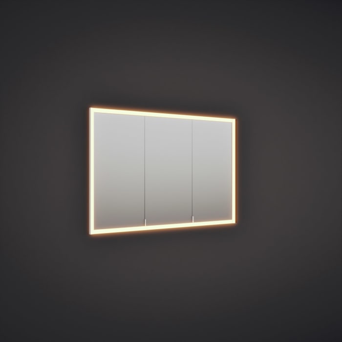 burgbad rl20 Spiegelschrank 121 cm, mit Lichtrahmen für Wandeinbau