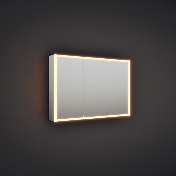 burgbad rl20 Spiegelschrank 121 cm, mit Klarglas Lichtrahmen