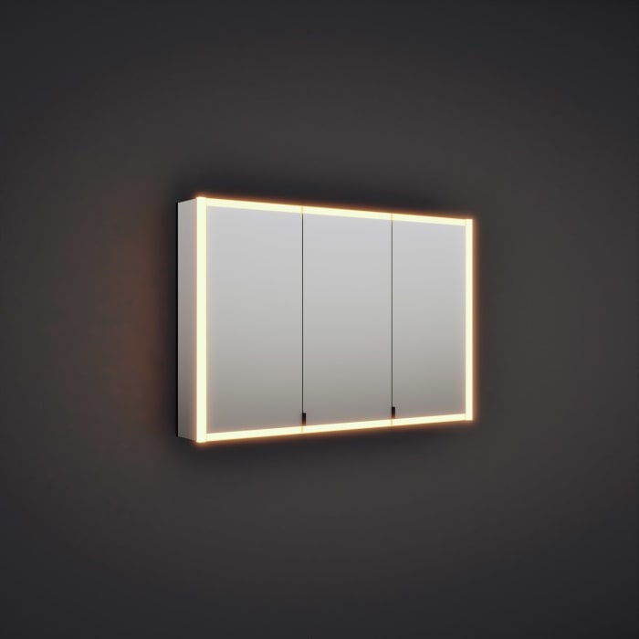 burgbad rl20 Spiegelschrank 121 cm, mit Klarglas Lichtrahmen