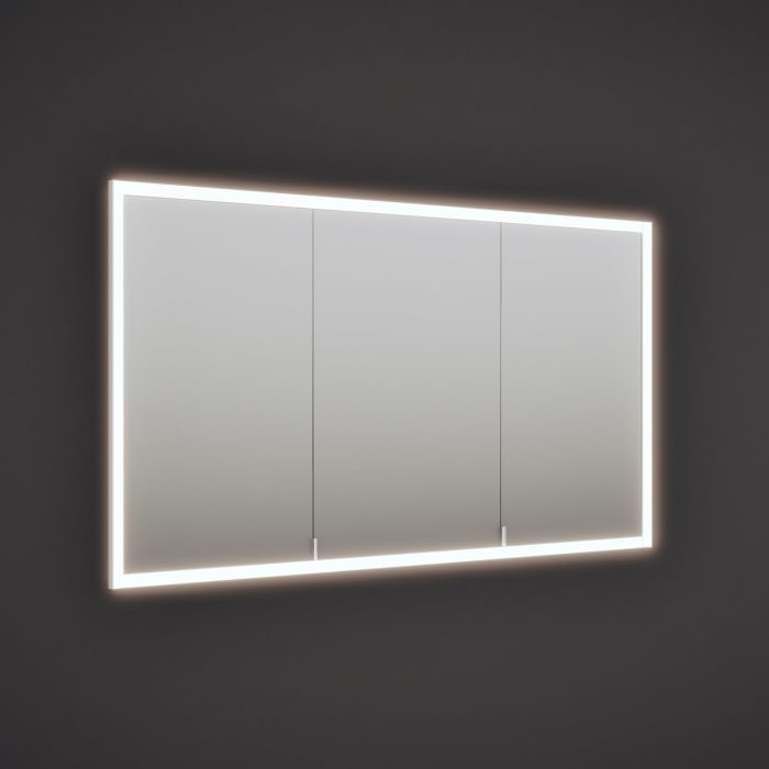 burgbad rl20 Spiegelschrank 142 cm, mit Lichtrahmen für Wandeinbau