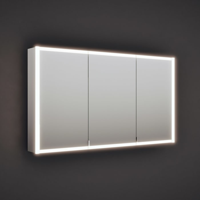 burgbad rl20 Spiegelschrank 142 cm, mit Klarglas Lichtrahmen