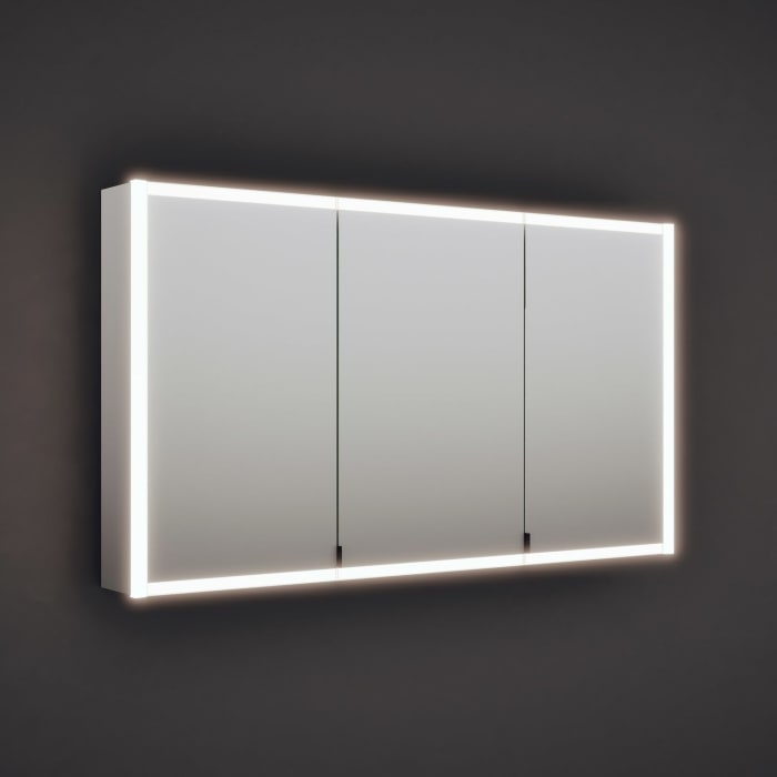 burgbad rl20 Spiegelschrank 142 cm, mit Klarglas Lichtrahmen