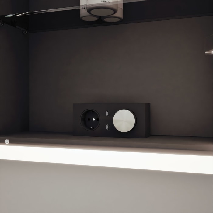 burgbad rl20 Spiegelschrank 142 cm, mit Klarglas Lichtrahmen