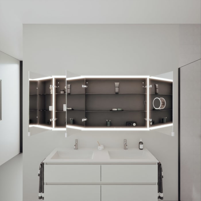 burgbad rl20 Spiegelschrank 142 cm, mit Lichtrahmen