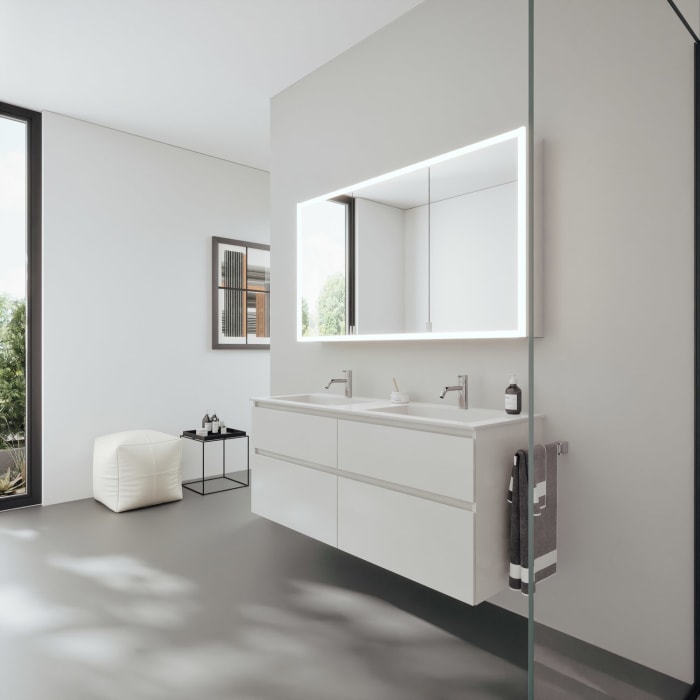 burgbad rl20 Spiegelschrank 142 cm, mit Lichtrahmen