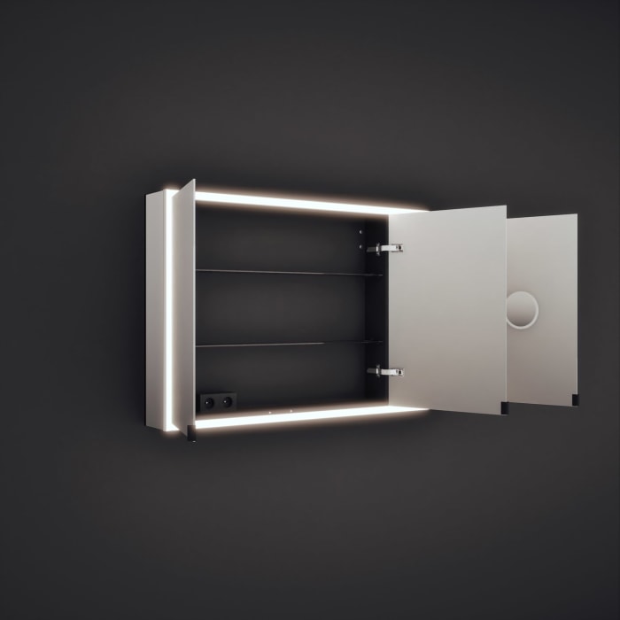 burgbad rl20 Spiegelschrank 142 cm, mit Lichtrahmen