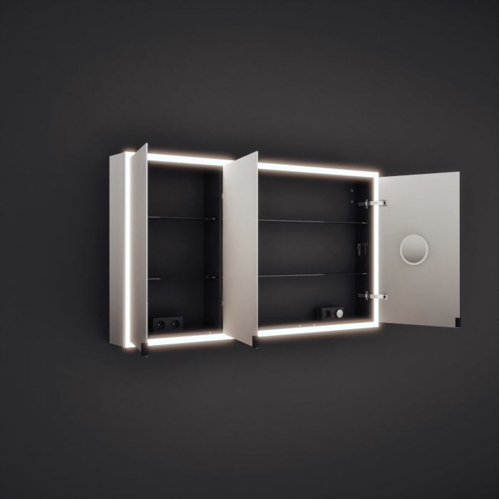 burgbad rl20 Spiegelschrank 142 cm, mit Lichtrahmen