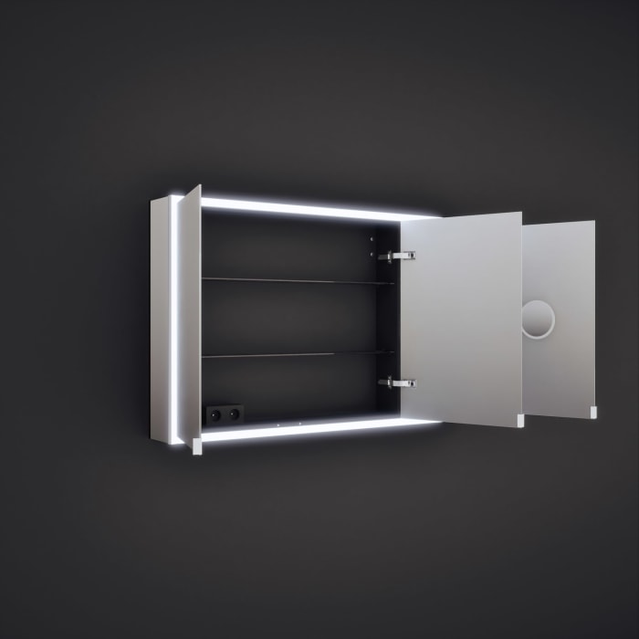 burgbad rl20 Spiegelschrank 142 cm, mit Lichtrahmen