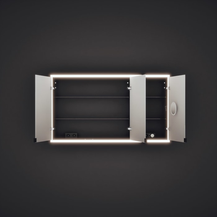 burgbad rl20 Spiegelschrank 142 cm, mit Lichtrahmen