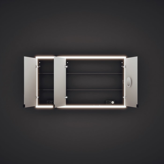 burgbad rl20 Spiegelschrank 142 cm, mit Lichtrahmen