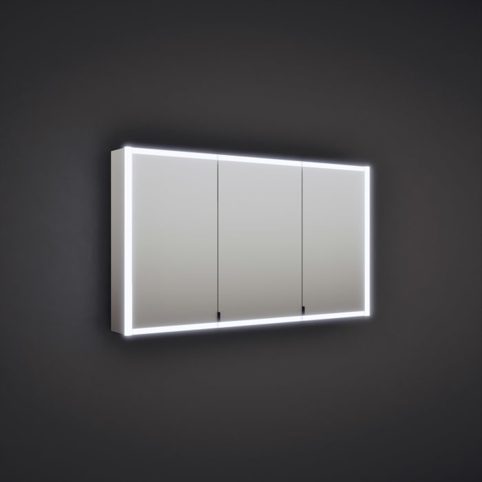 burgbad rl20 Spiegelschrank 142 cm, mit Klarglas Lichtrahmen