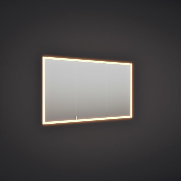 burgbad rl20 Spiegelschrank 142 cm, mit Lichtrahmen für Wandeinbau