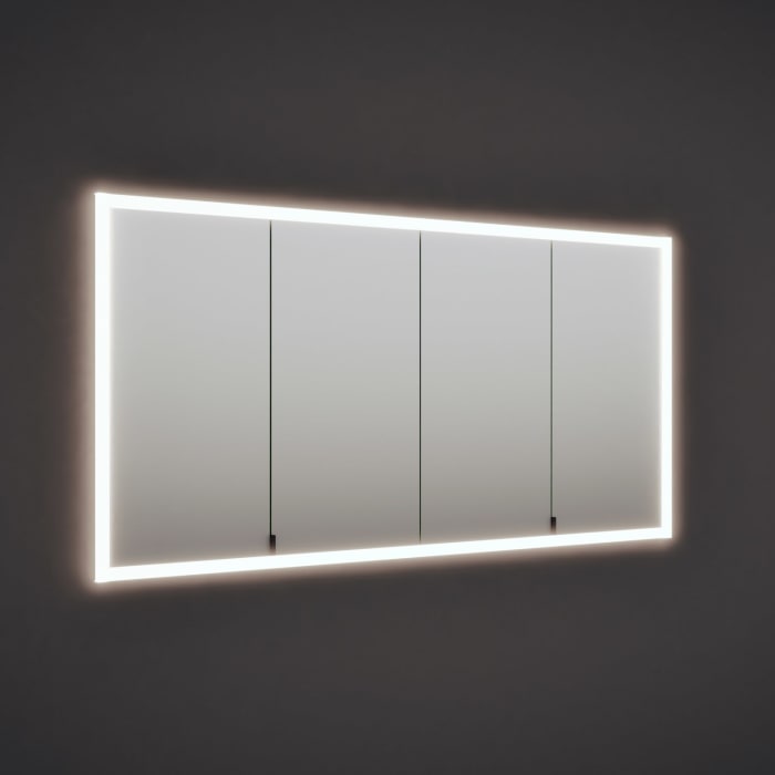 burgbad rl20 Spiegelschrank 161 cm, mit Lichtrahmen für Wandeinbau