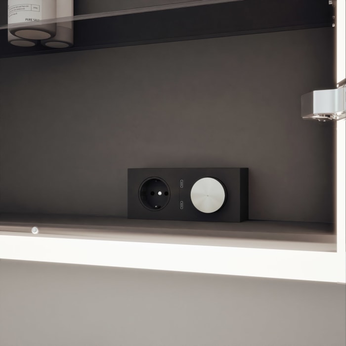 burgbad rl20 Spiegelschrank 161 cm, mit Lichtrahmen