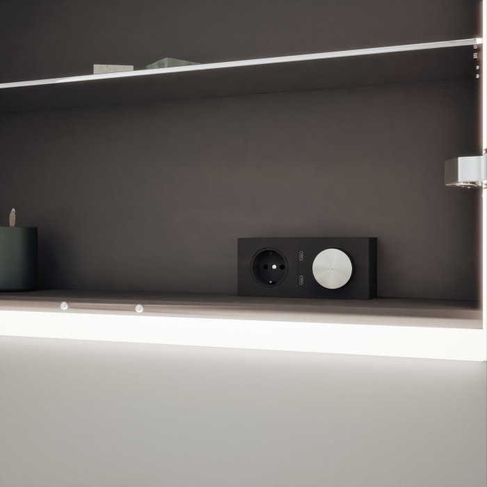 burgbad rl20 Spiegelschrank 161 cm, mit Lichtrahmen für Wandeinbau