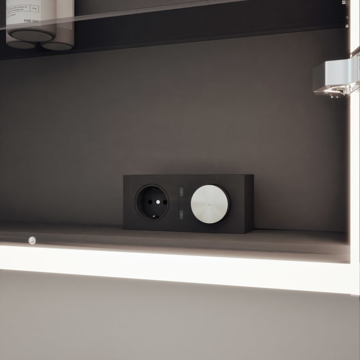 burgbad rl20 Spiegelschrank 161 cm, mit Klarglas Lichtrahmen