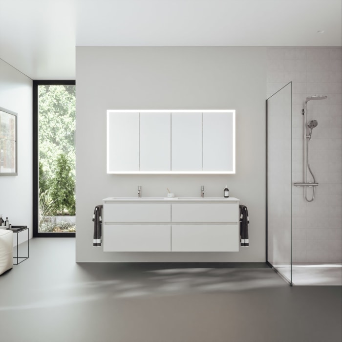 burgbad rl20 Spiegelschrank 161 cm, mit Lichtrahmen