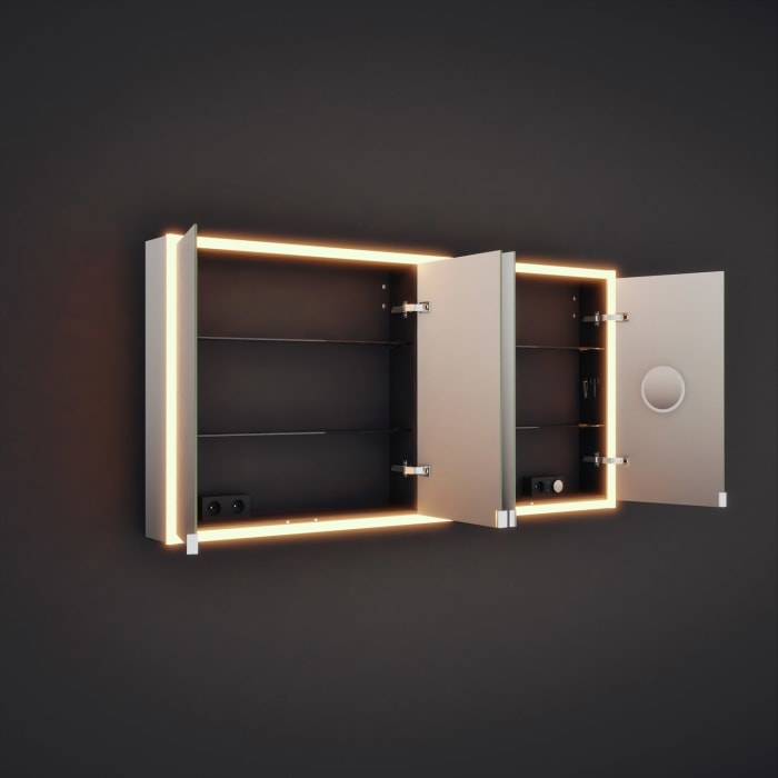 burgbad rl20 Spiegelschrank 161 cm, mit Lichtrahmen