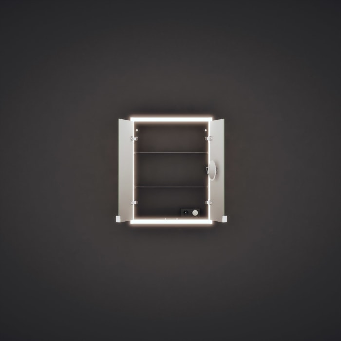 burgbad rl20 Spiegelschrank 62 cm, mit Lichtrahmen