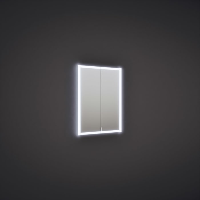 burgbad rl20 Spiegelschrank 62 cm, mit Klarglas Lichtrahmen für Wandeinbau