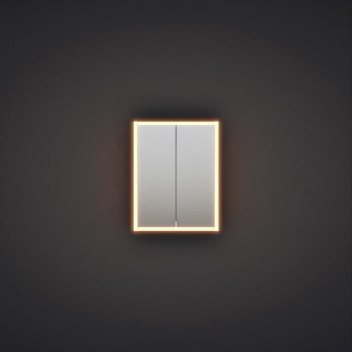 burgbad rl20 Spiegelschrank 62 cm, mit Klarglas Lichtrahmen