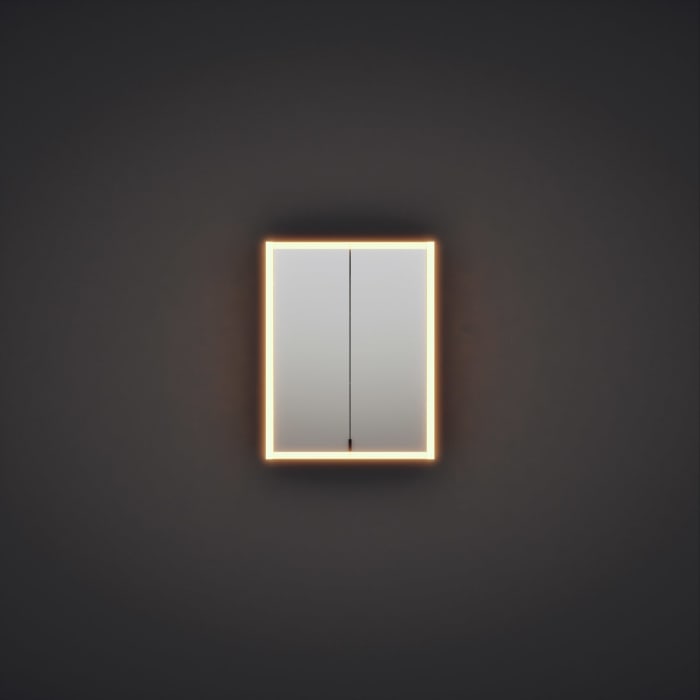 burgbad rl20 Spiegelschrank 62 cm, mit Klarglas Lichtrahmen