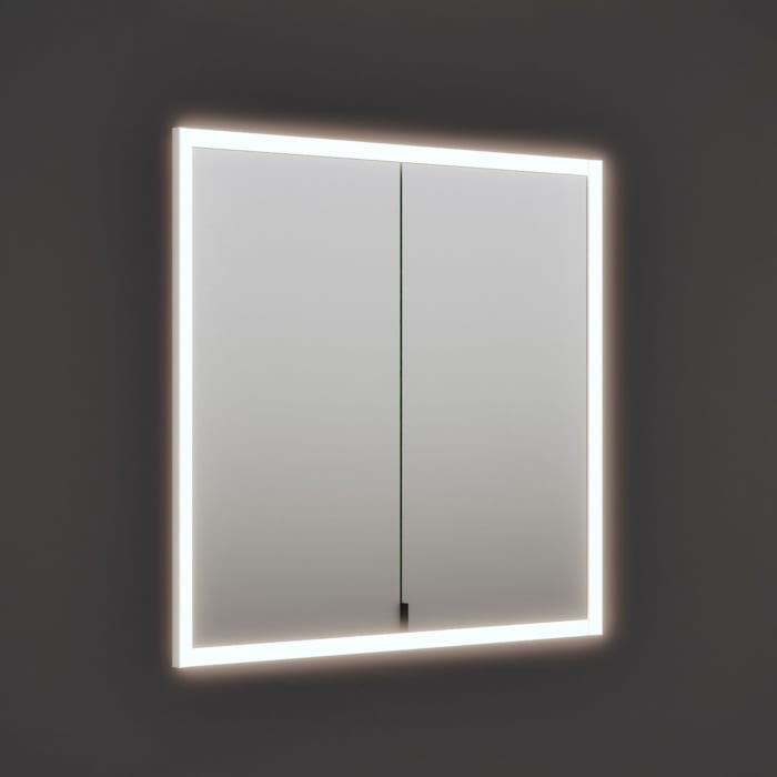 burgbad rl20 Spiegelschrank 81 cm, mit Lichtrahmen für Wandeinbau