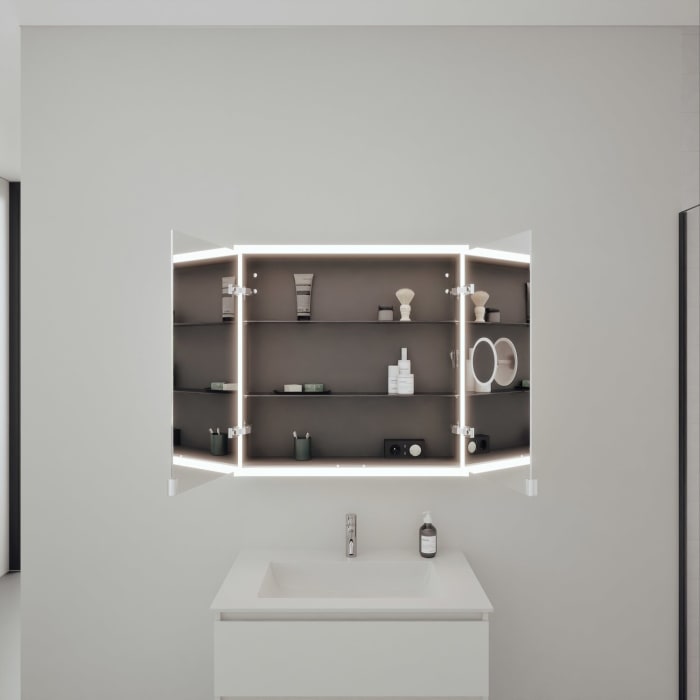 burgbad rl20 Spiegelschrank 81 cm, mit Lichtrahmen