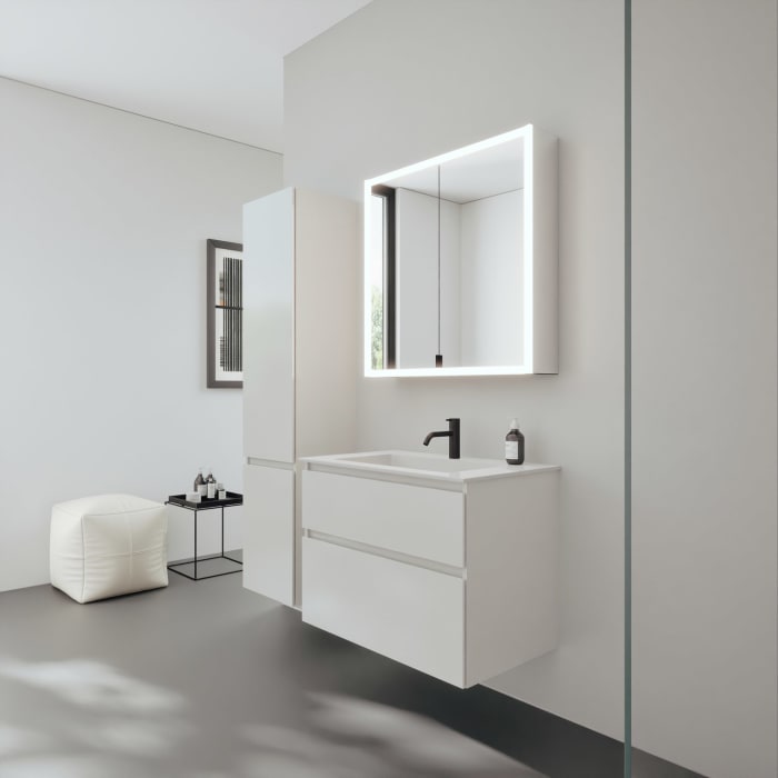 burgbad rl20 Spiegelschrank 81 cm, mit Lichtrahmen