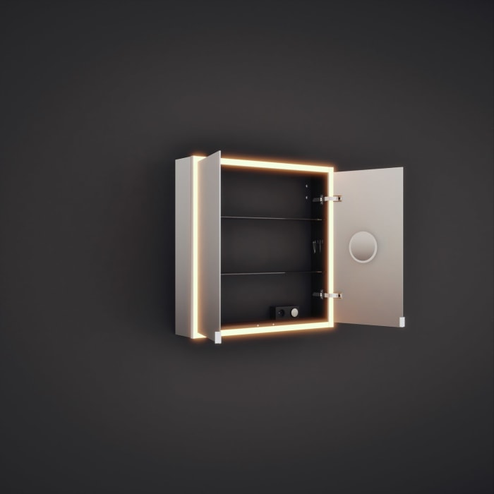 burgbad rl20 Spiegelschrank 81 cm, mit Lichtrahmen