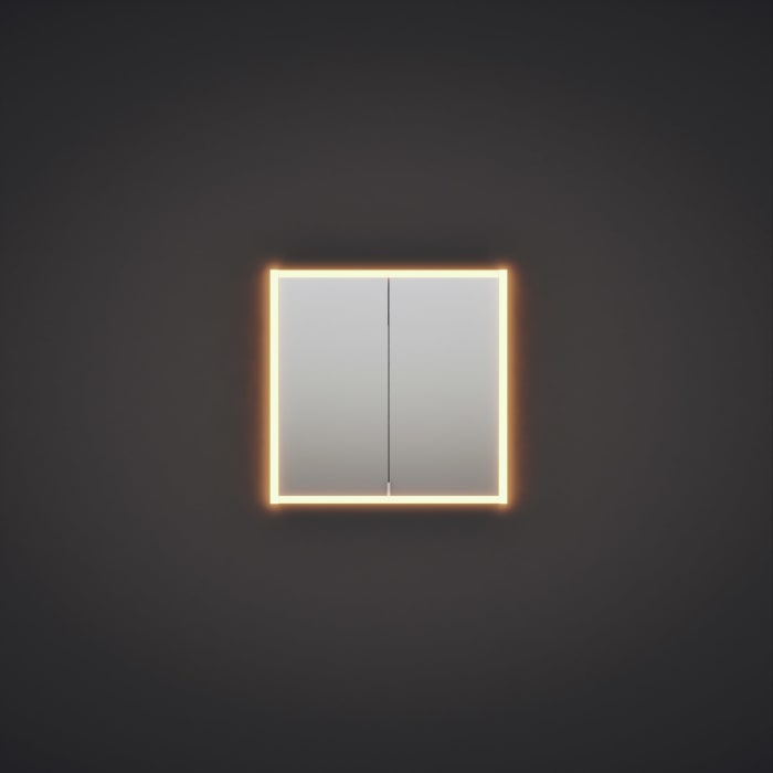 burgbad rl20 Spiegelschrank 81 cm, mit Klarglas Lichtrahmen für Wandeinbau