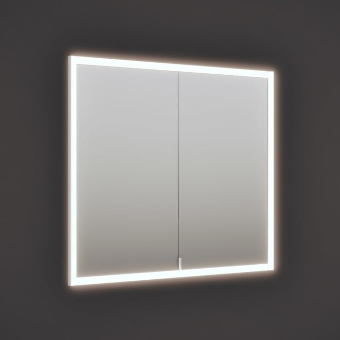 burgbad rl20 Spiegelschrank 92 cm, mit Lichtrahmen für Wandeinbau