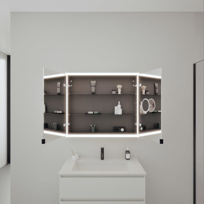 burgbad rl20 Spiegelschrank 92 cm, mit Lichtrahmen