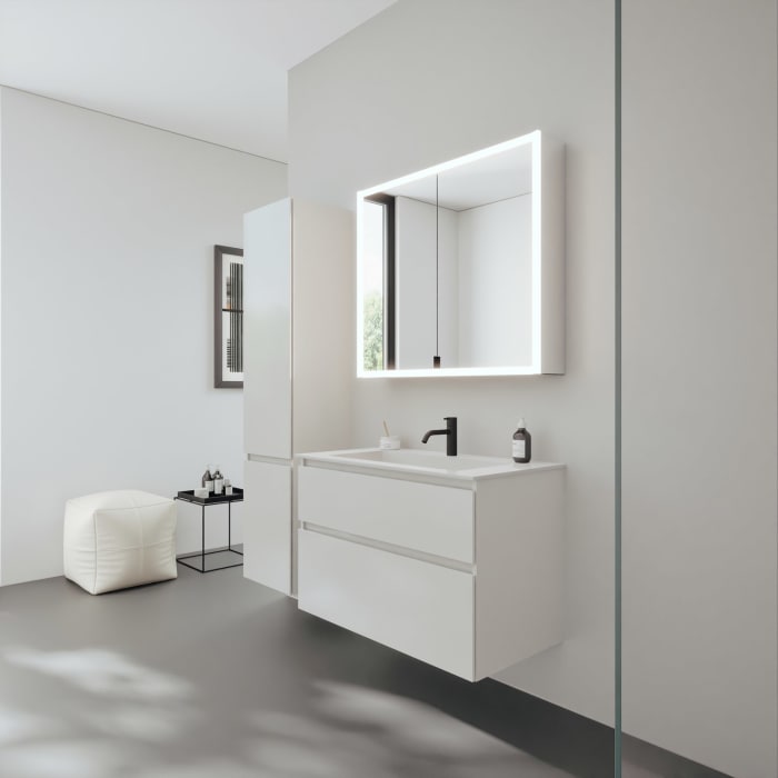 burgbad rl20 Spiegelschrank 92 cm, mit Lichtrahmen