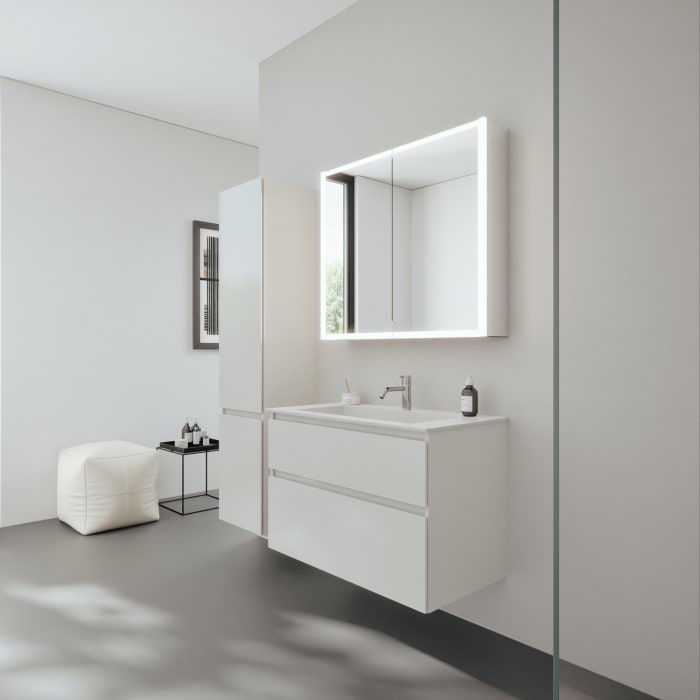 burgbad rl20 Spiegelschrank 92 cm, mit Klarglas Lichtrahmen