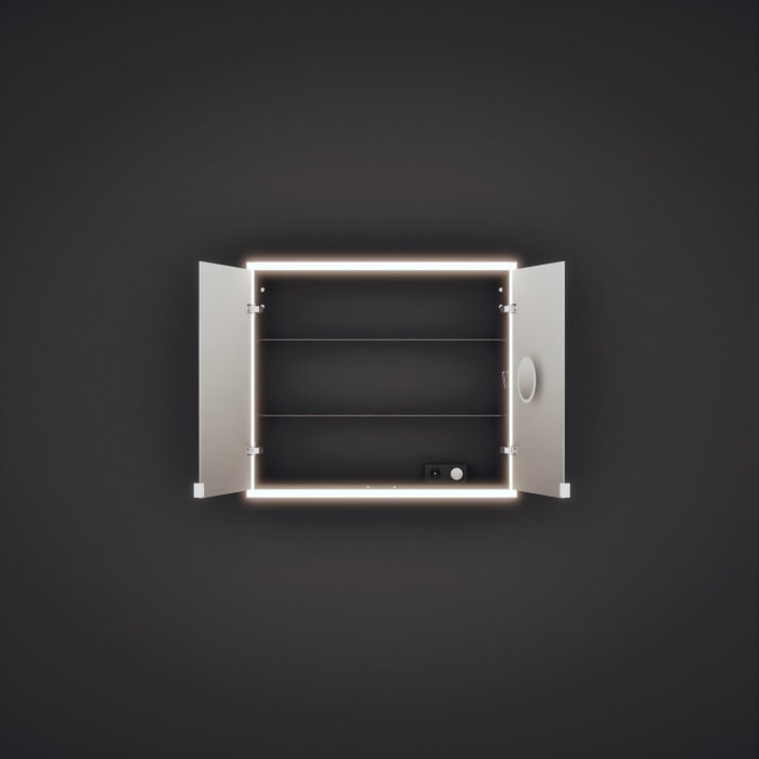 burgbad rl20 Spiegelschrank 92 cm, mit Lichtrahmen