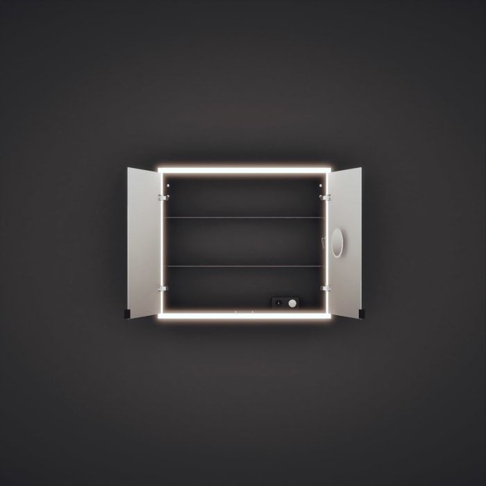 burgbad rl20 Spiegelschrank 92 cm, mit Lichtrahmen