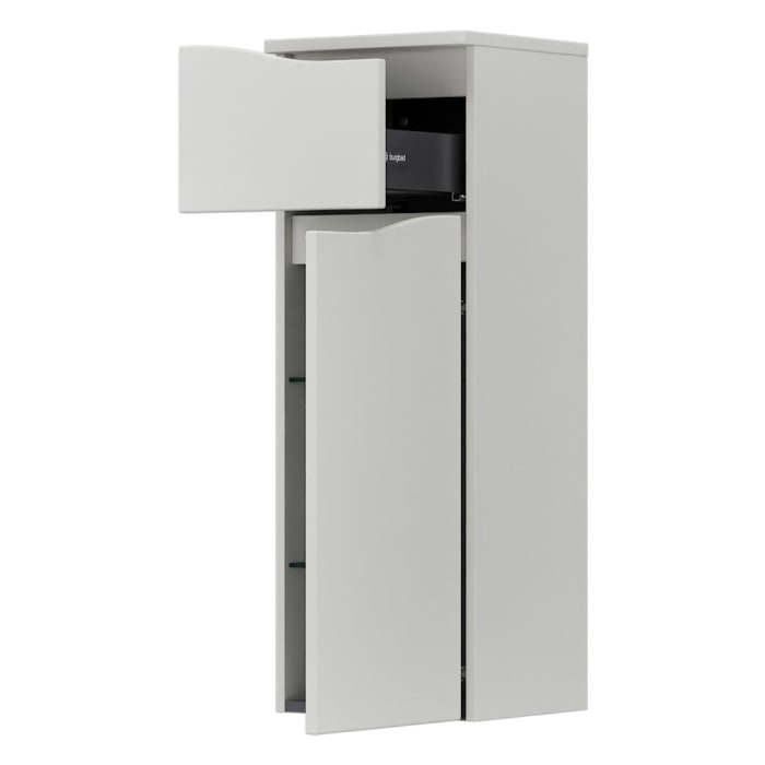 burgbad Sinea 3.0 Halbhoher Schrank 35 x 34 x 96 cm, 1 Schublade, 1 Tür, Anschlag rechts, mit Griffleiste G0167